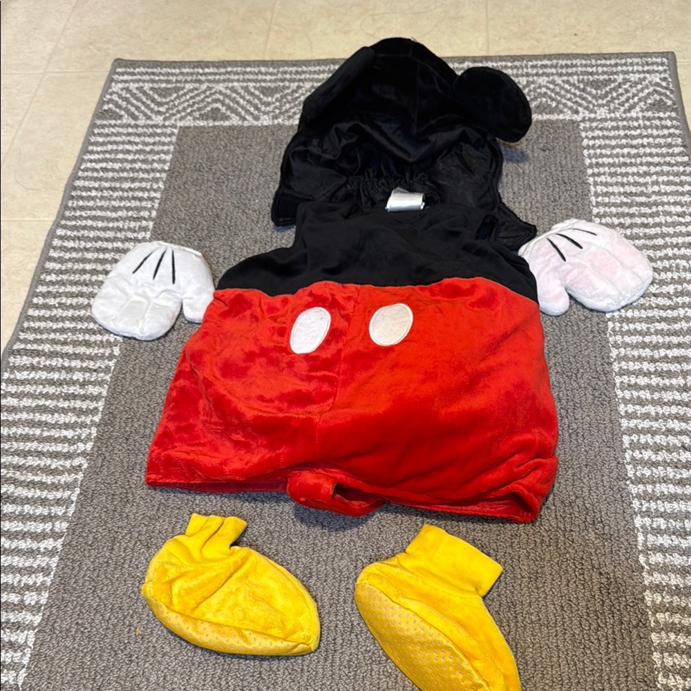 Classic Black & Red Mickey Mouse Kids Costume by
